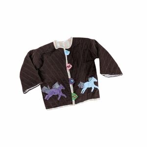 Handmade Patchwork Horse/ Western Quilted Girls Jacket, Size 10/12
